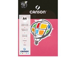 Papel Canson A4 180g Rosa Chiclete