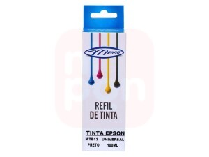 Refil de Tinta Black / Preto Epson Compatível Universal 100ml MTE-13 - Menno